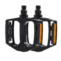 FAHRRADPEDALE Aluminium Schwarz mit Reflektoren - Schwarz, Metall (10/1.5/11cm)