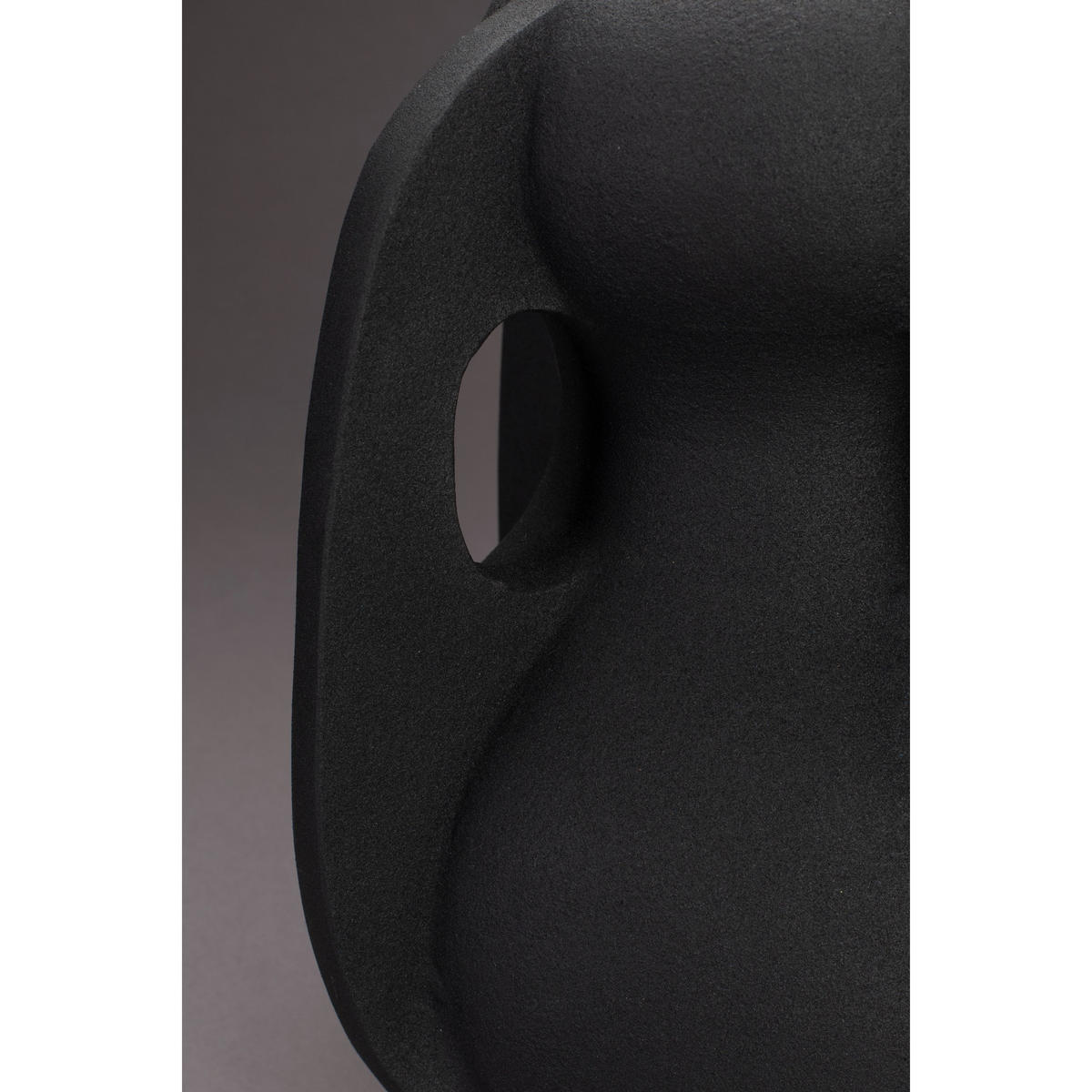 VASE Thiago L SChwarz - Schwarz, Metall (38cm) - Dutchbone