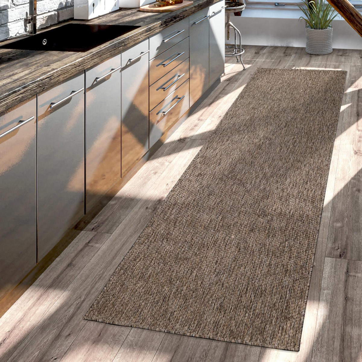 OUTDOORTEPPICH Taupe 240 x 340 cm - Taupe, Kunststoff (240/340cm) - TT Home