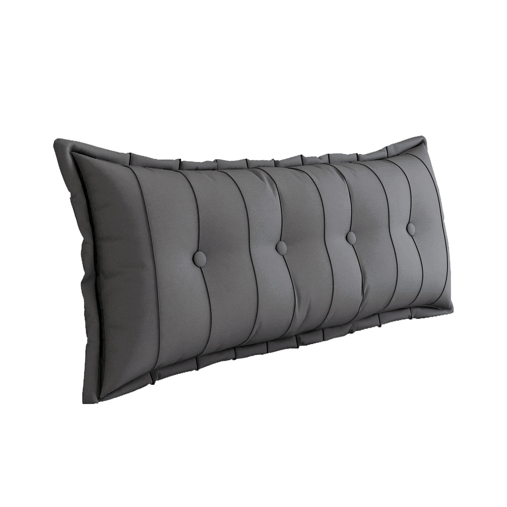 RÜCKENKISSEN Plüsch Grau 140 cm - Grau, Textil (50/140cm) - Vercart