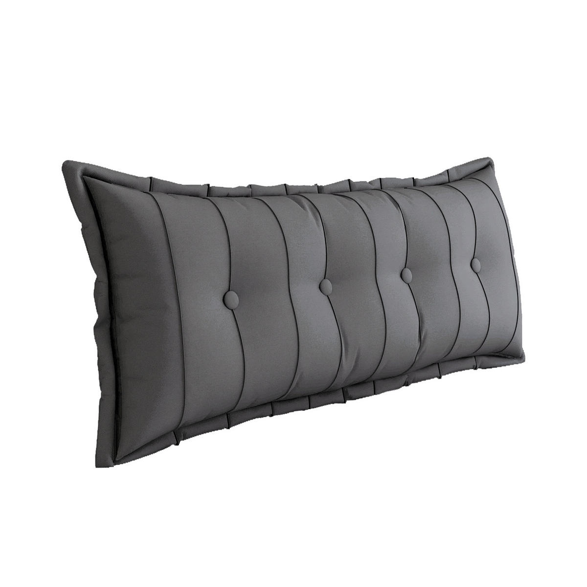 RÜCKENKISSEN Plüsch Grau 140 cm - Grau, Textil (50/140cm) - Vercart