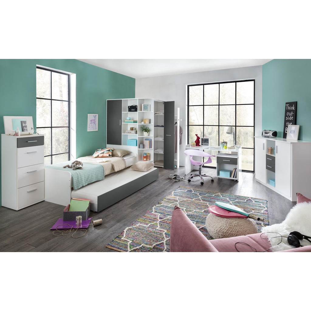 Thumbnail - Xxxl Jugendzimmer, Weiß, Holzwerkstoff, 120x200x80 cm, Kinder- & Jugendzimmer, Jugendmöbel, Komplette Kinder- & Jugendzi...
