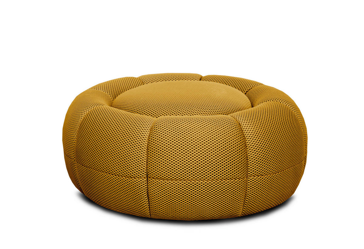 SESSEL UND POUF FIGO UND FAGO, gelb - Gelb, Holzwerkstoff/Textil (104/83/104cm) - Courtois Laville