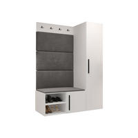 GARDEROBEN-SET Medi II - Schwarz/Weiß, Holzwerkstoff/Kunststoff (40/191/50cm) - MIRJAN24