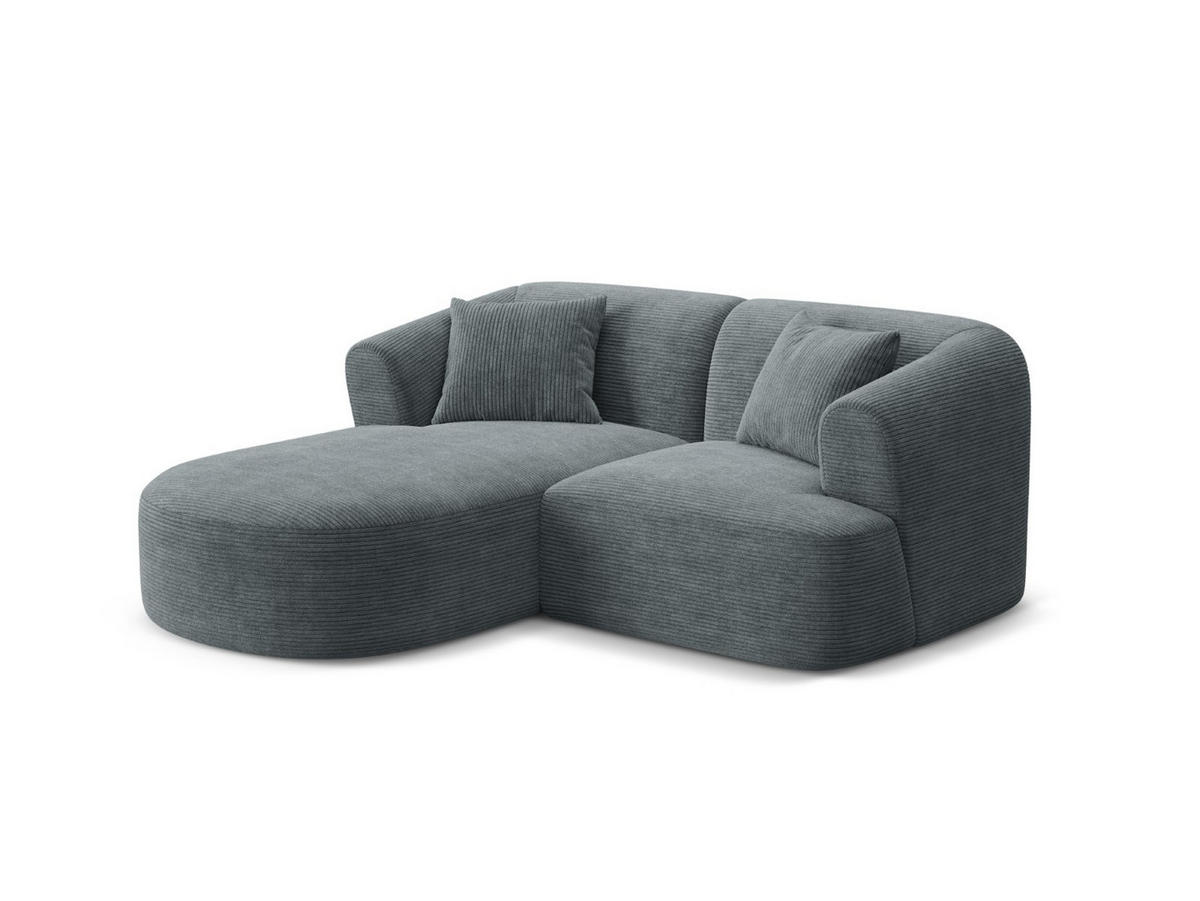 MODULARES-ECKSOFA links Campi aus Cord dunkelgrau 3 Sitzplätze - Dunkelgrau, Textil (156/180cm) - Cosmopolitan Design