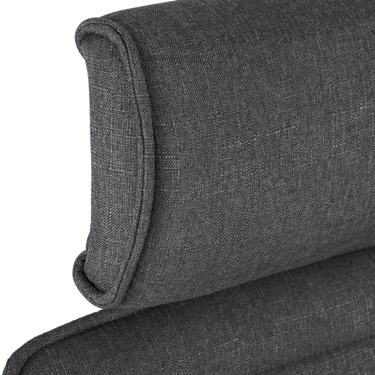 CHEFSESSEL Stoff Dunkelgrau - Chromfarben/Dunkelgrau, Textil/Metall (60/117/67cm) - CLP