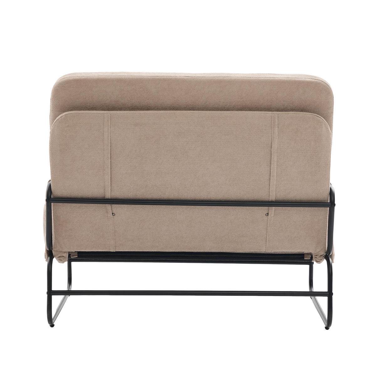 SCHLAFSOFA 2-Sitzer umbaubar mit Metallgestell, DE-42601, Khaki - Sandfarben, Metall (104/92/85cm) - ComfortXL