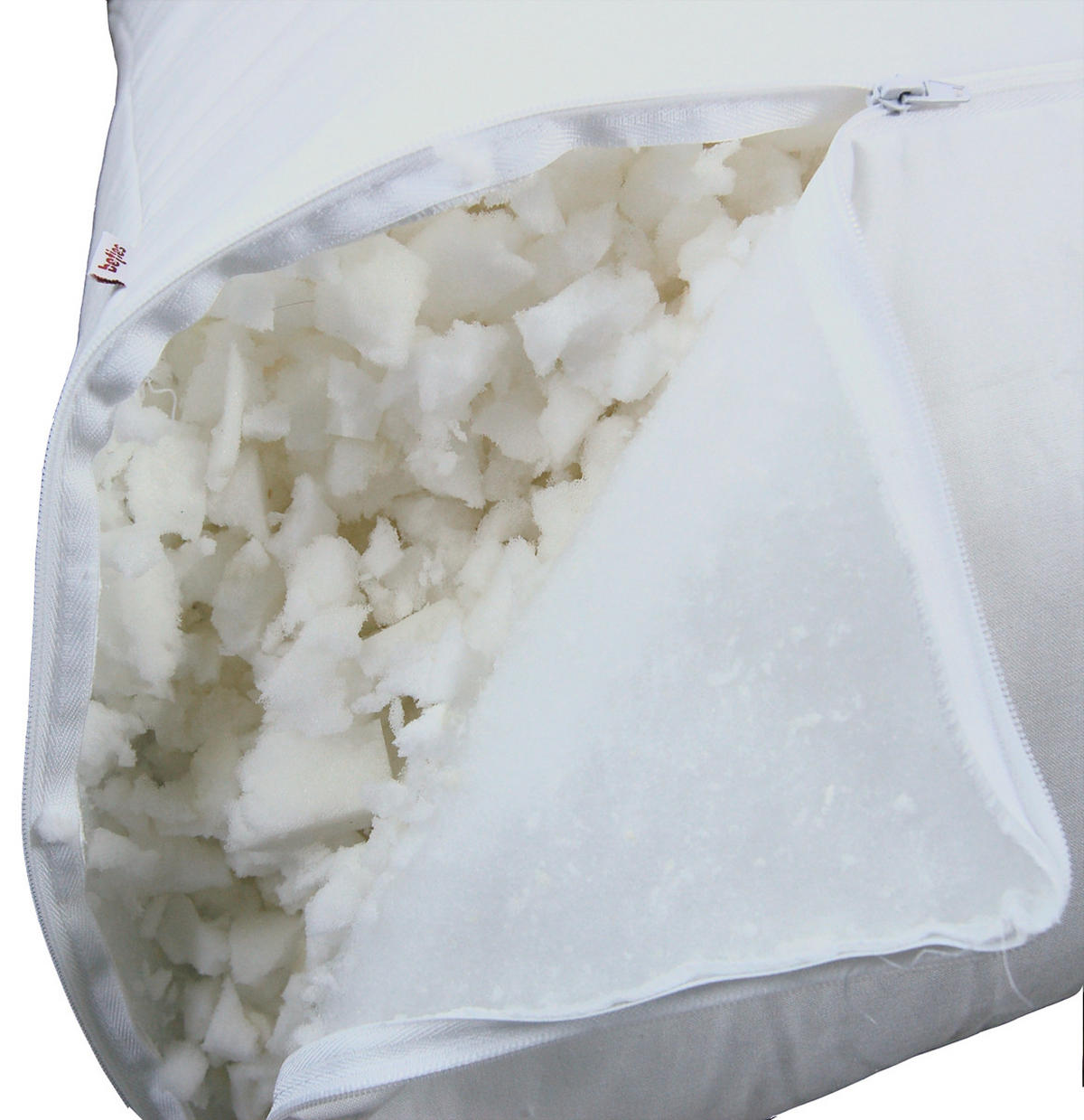 KEILKISSEN PublikUp gefüllt mit Schaumstoffflocken 62/49/30 cm - Weiß, Naturmaterialien/Textil (49/62cm) - beties Heimtextil