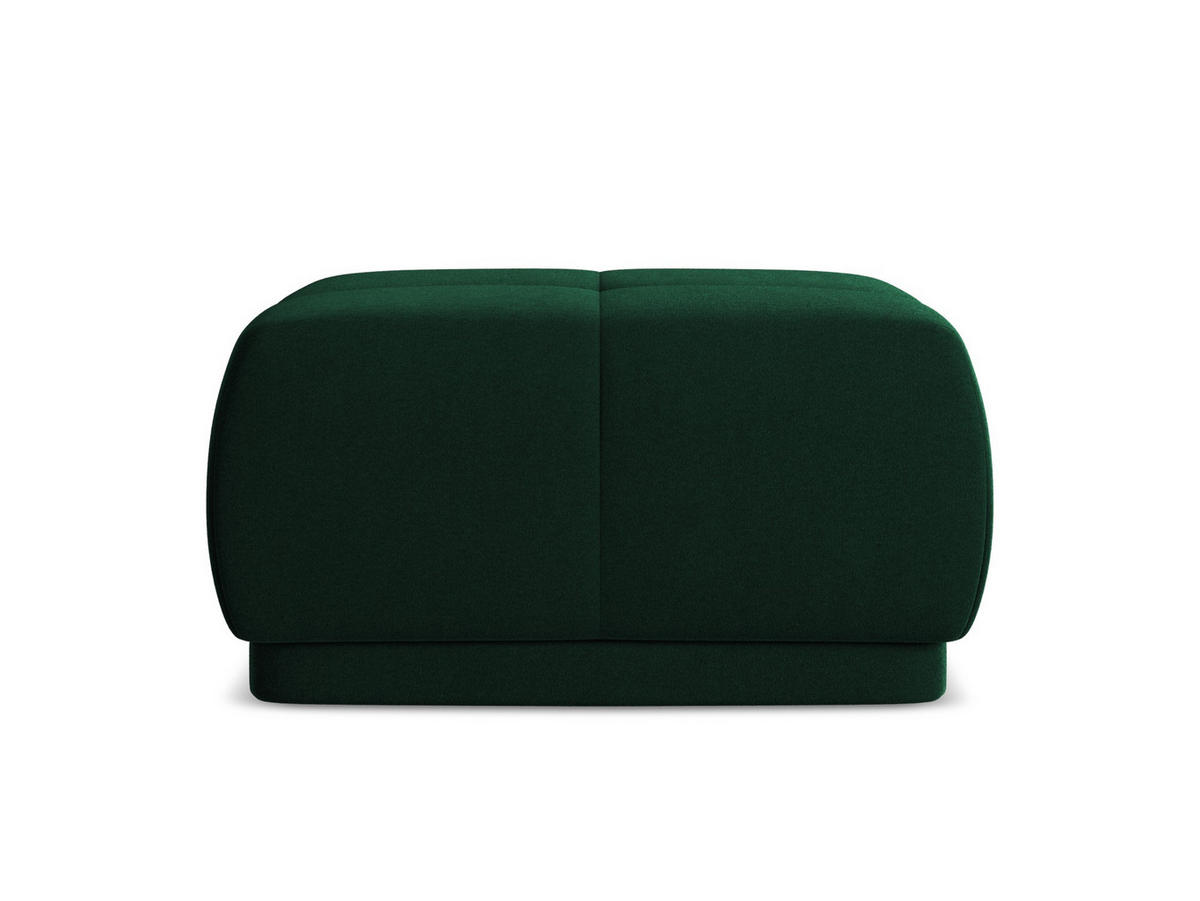 POUF Samt Stoff Grün - Dunkelgrün/Schwarz, Kunststoff/Textil (60/35/60cm) - Makamii