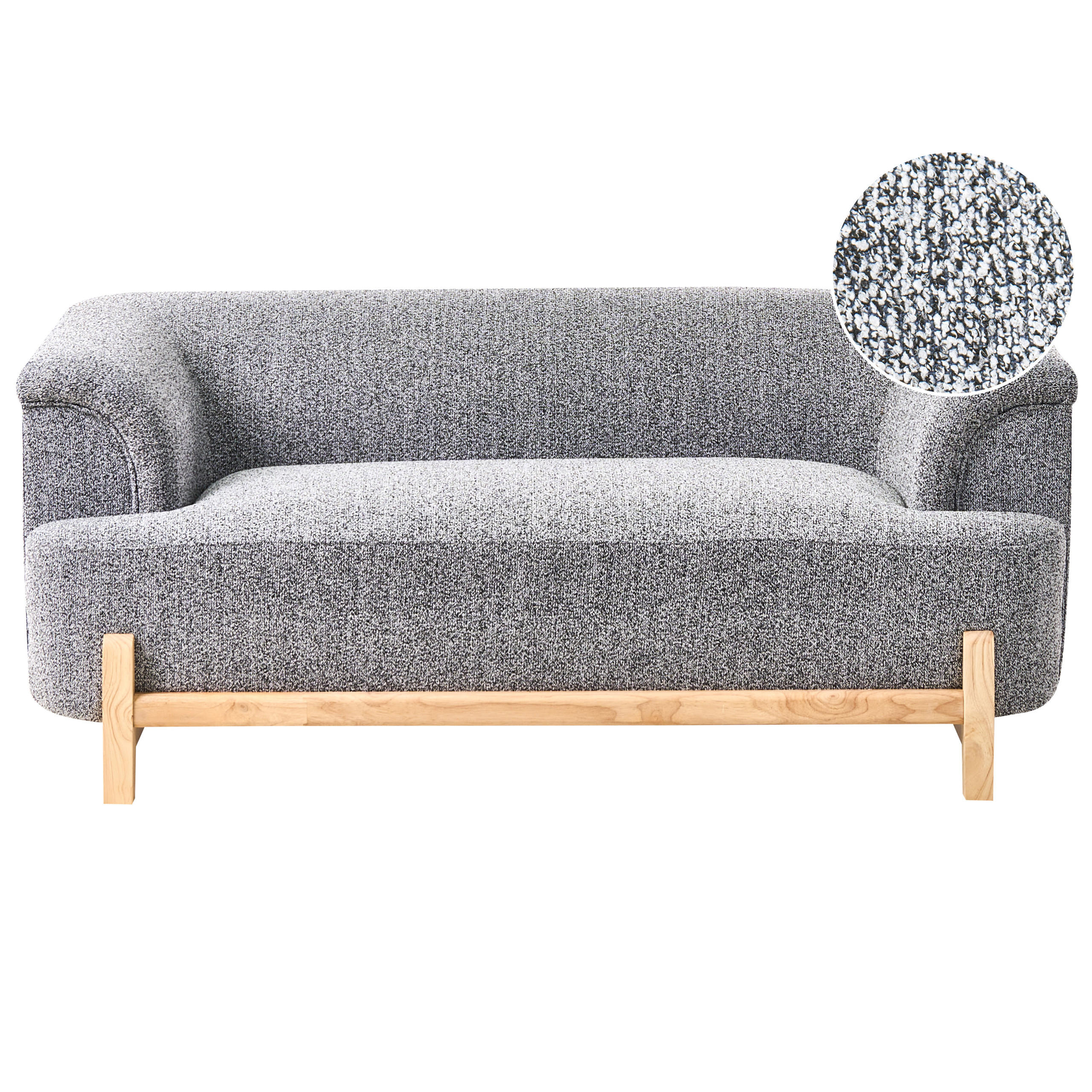 2-SITZER-SOFA Stoff Dunkelgrau Alnor - Dunkelgrau, Textil (162/67/85cm) - Beliani