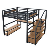 HOCHBETT 140x200 cm Metall Tisch Regal schwarz - Schwarz, Metall (140/200cm) - LEBENLANG