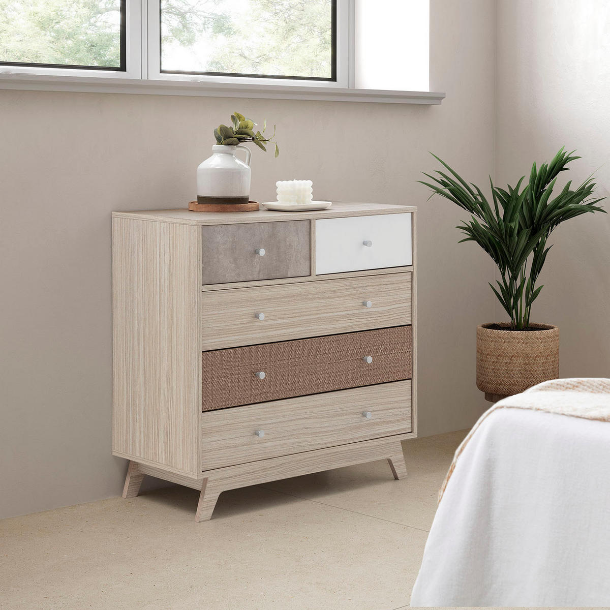 KOMMODE Maia 80/40/80 - Multicolor, Holzwerkstoff (80/80/40cm)