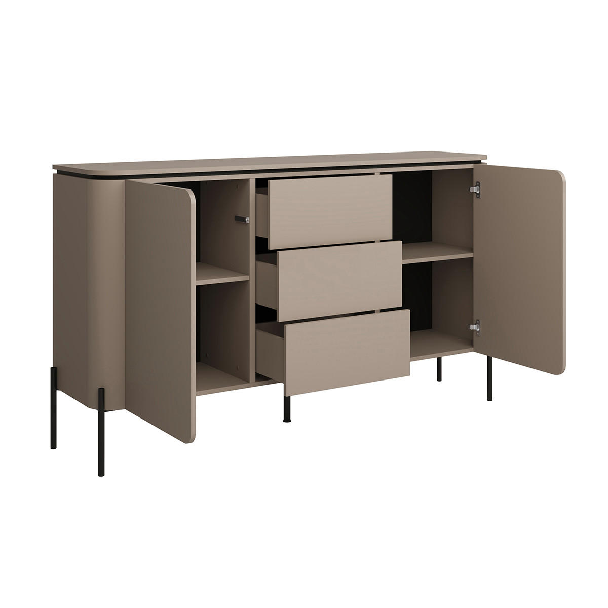 SIDEBOARD Taupe - Taupe, Holzwerkstoff (162.6/94.3/39.5cm) - Petits-meubles