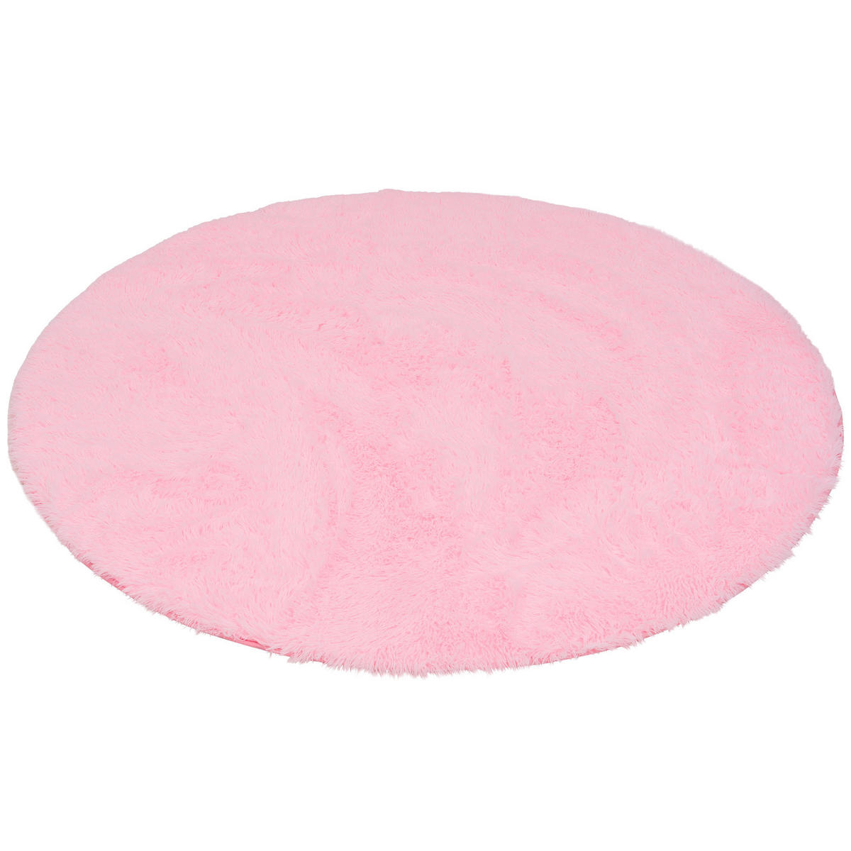 HOCHFLOR SHAGGY TEPPICH FLUFFY RUND - Rosa, Textil (200/200cm) - Pergamon
