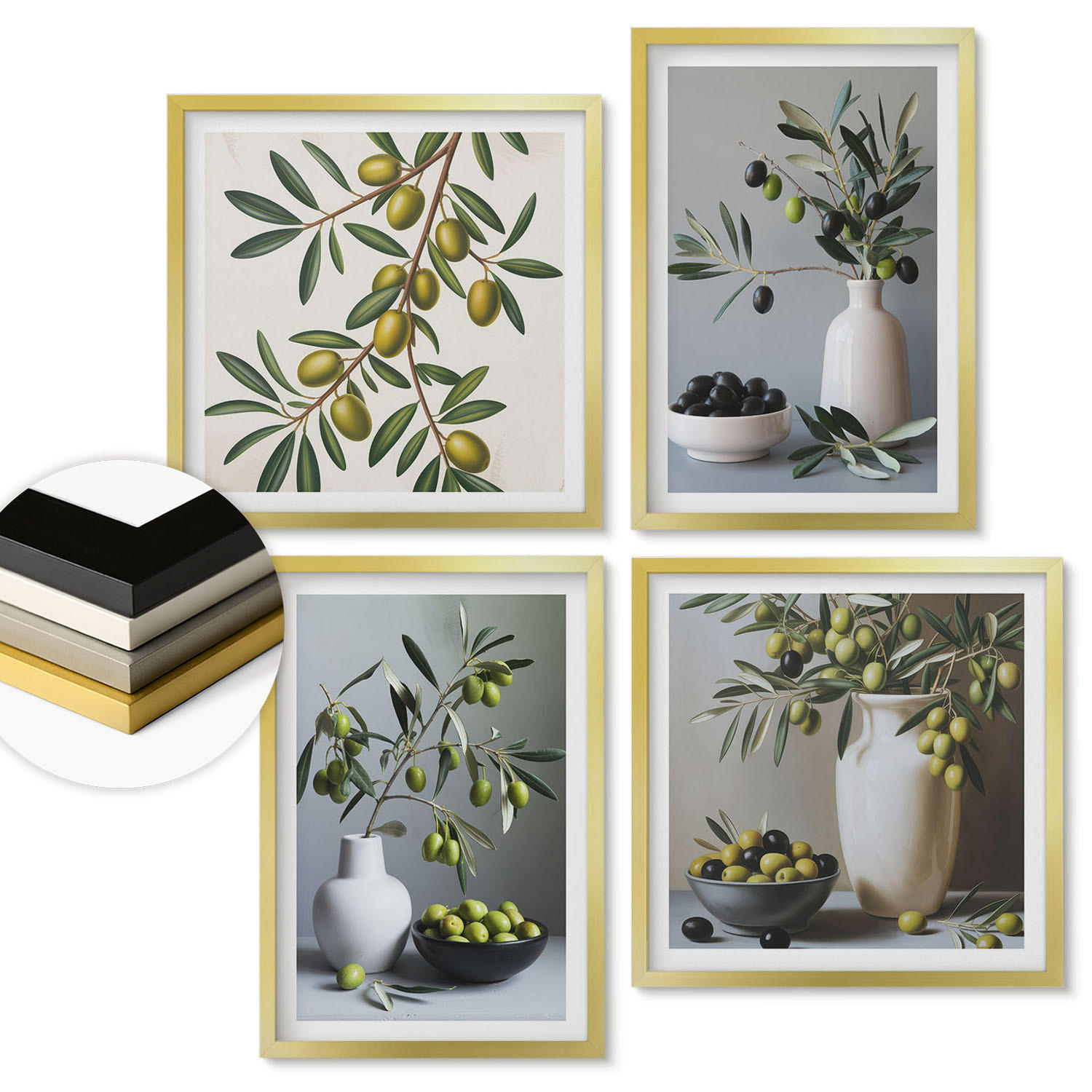 ArtPrintCave Wandbilder Gold 50x50 cm