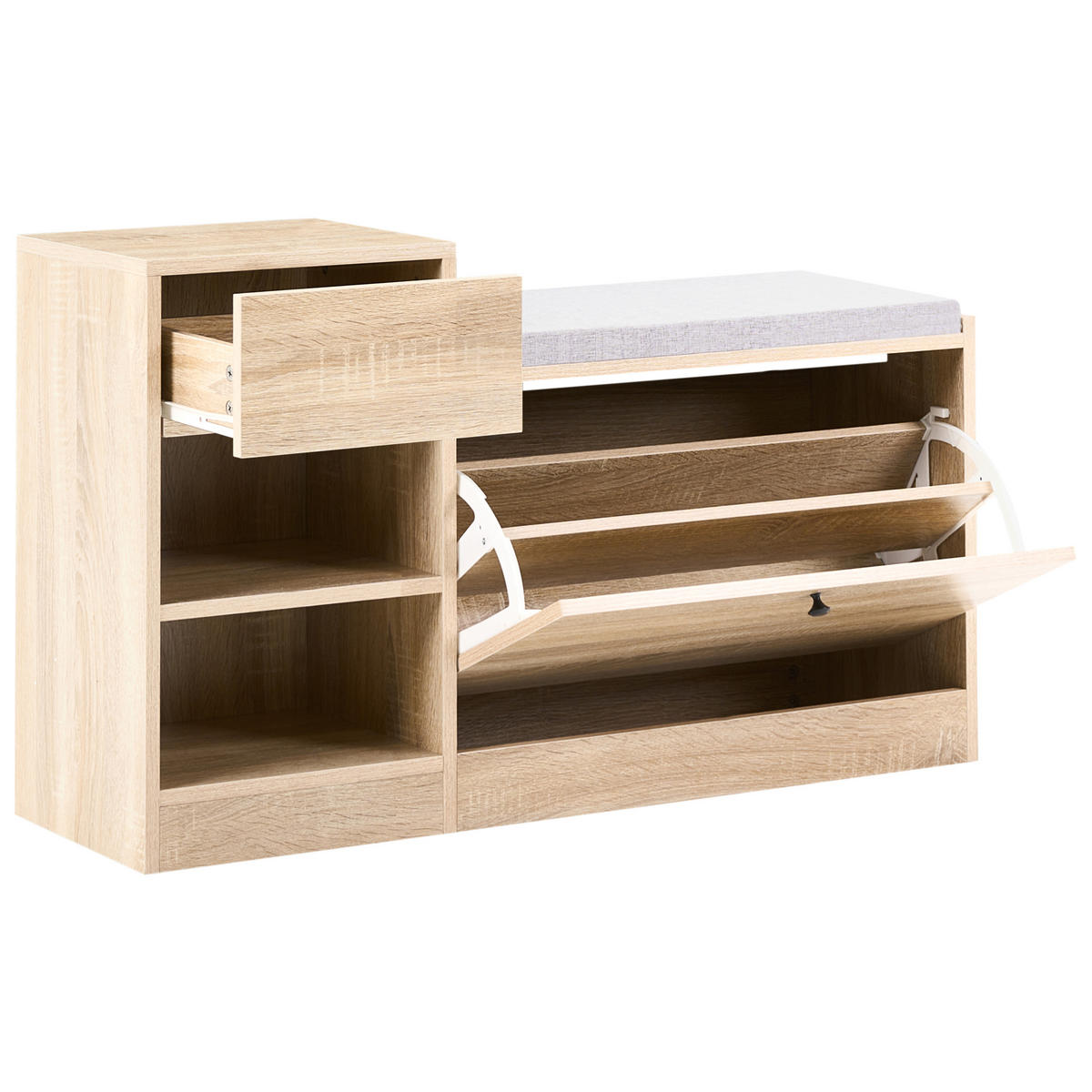 DULAP DE PANTOFI maro deschis Regina - maro/maro deschis, compozit lemnos (96/57/30cm) - Beliani