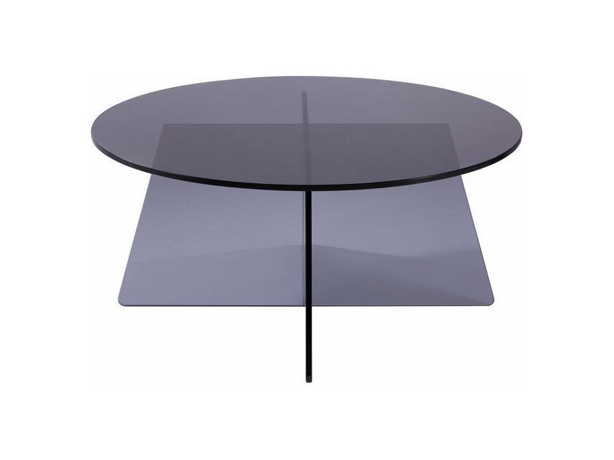 COUCHTISCH - Sicherheitsglas - Anthrazit - SELVORA - Transparent, Glas (90/90/40cm) - Vente-Unique
