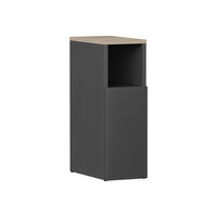 NACHTTISCH Enton Anthrazit/Sonoma 20 x 59.5 cm mit 1 Tür - Anthrazit, Holzwerkstoff (20/59.5/35cm) - Vicco