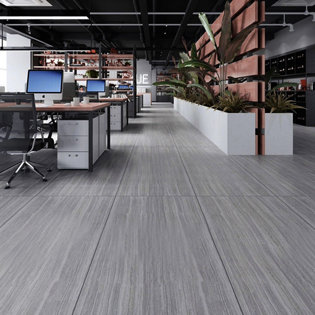 PVC-BODENBELAG Selbstklebender in Holzoptik Grau Einfach zuschneidbar Pflegeleicht Schnelle, werkzeugfreie Verlegung60x1000 cm - Grau, Kunststoff (100/60/1cm) - Livingandhome