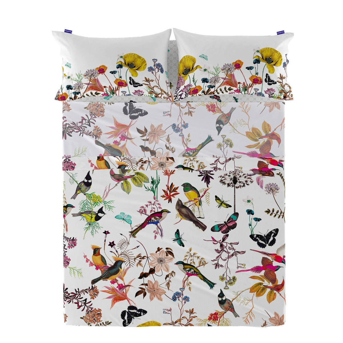 OBERLAKEN Birds of paradise 210x270 cm (Komfortgrösse) - Multicolor, Textil (210/270cm) - Happy Friday