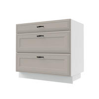 KÜCHENSCHUBLADENUNTERSCHRANK Salo D3A/90 Kaschmir Matt / Weiß 90 / 50 / 82cm - Kaschmir/Weiß, Holz/Holzwerkstoff (90/82/50cm) - Feldmann-Wohnen