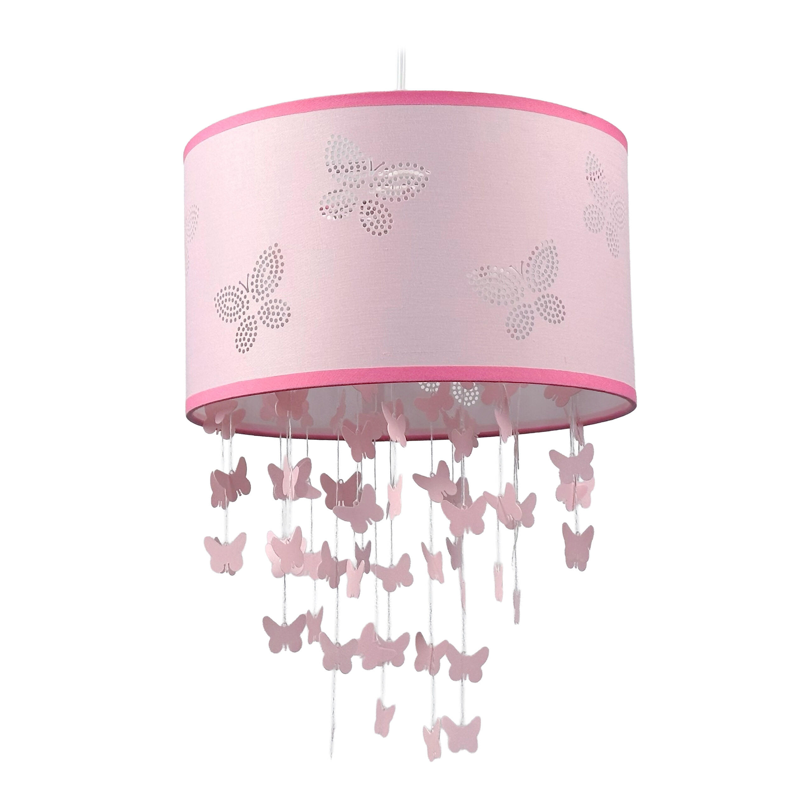 Relaxdays Hängelampe Rosa 30x150x30 cm