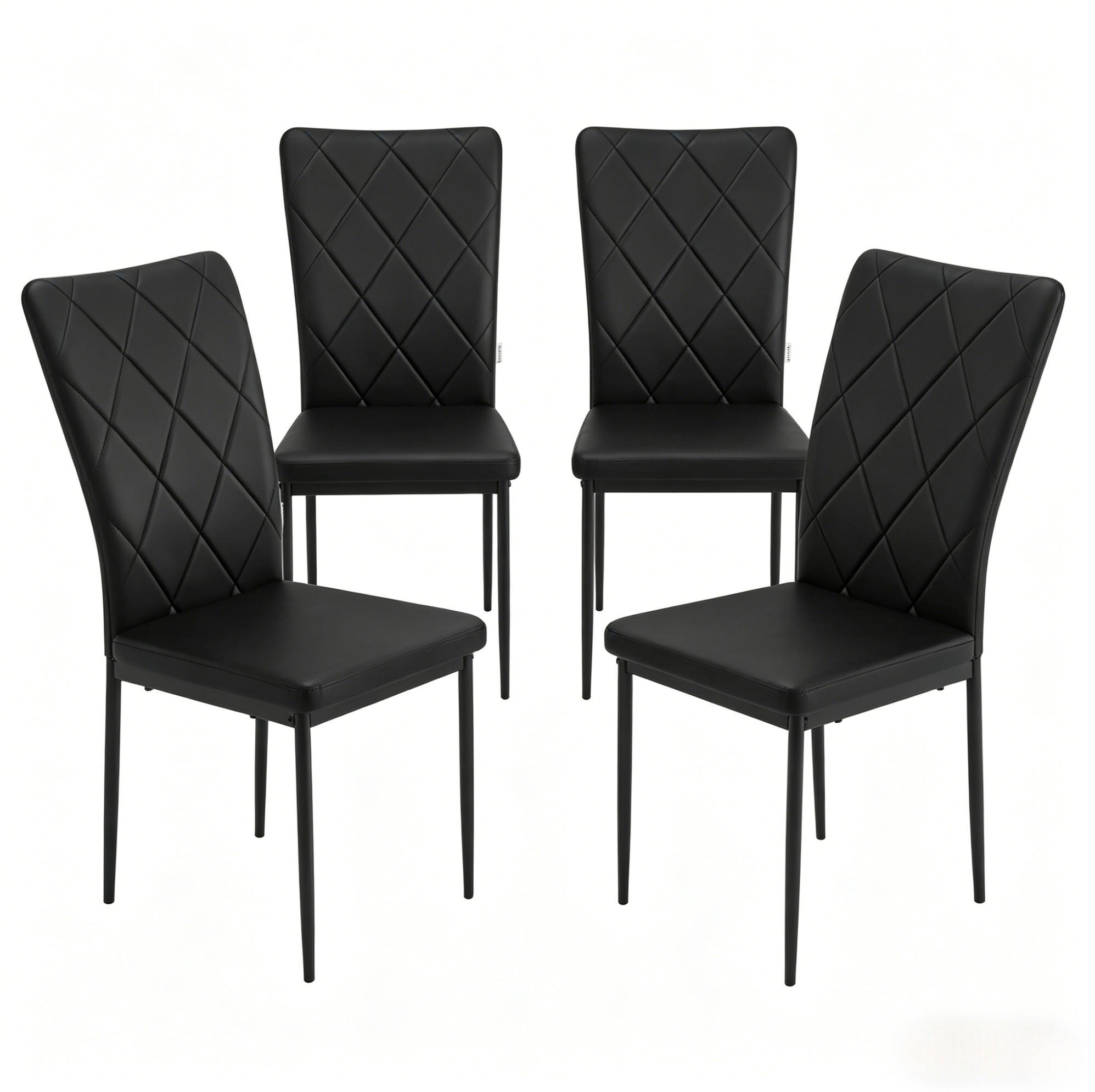Meubliv Essstuhl Schwarz 42.5x94.5x40.1 cm