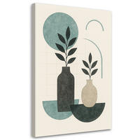 LEINWANDBILD Abstraktion 70x100cm - Beige, Textil (70/100cm) - Feeby