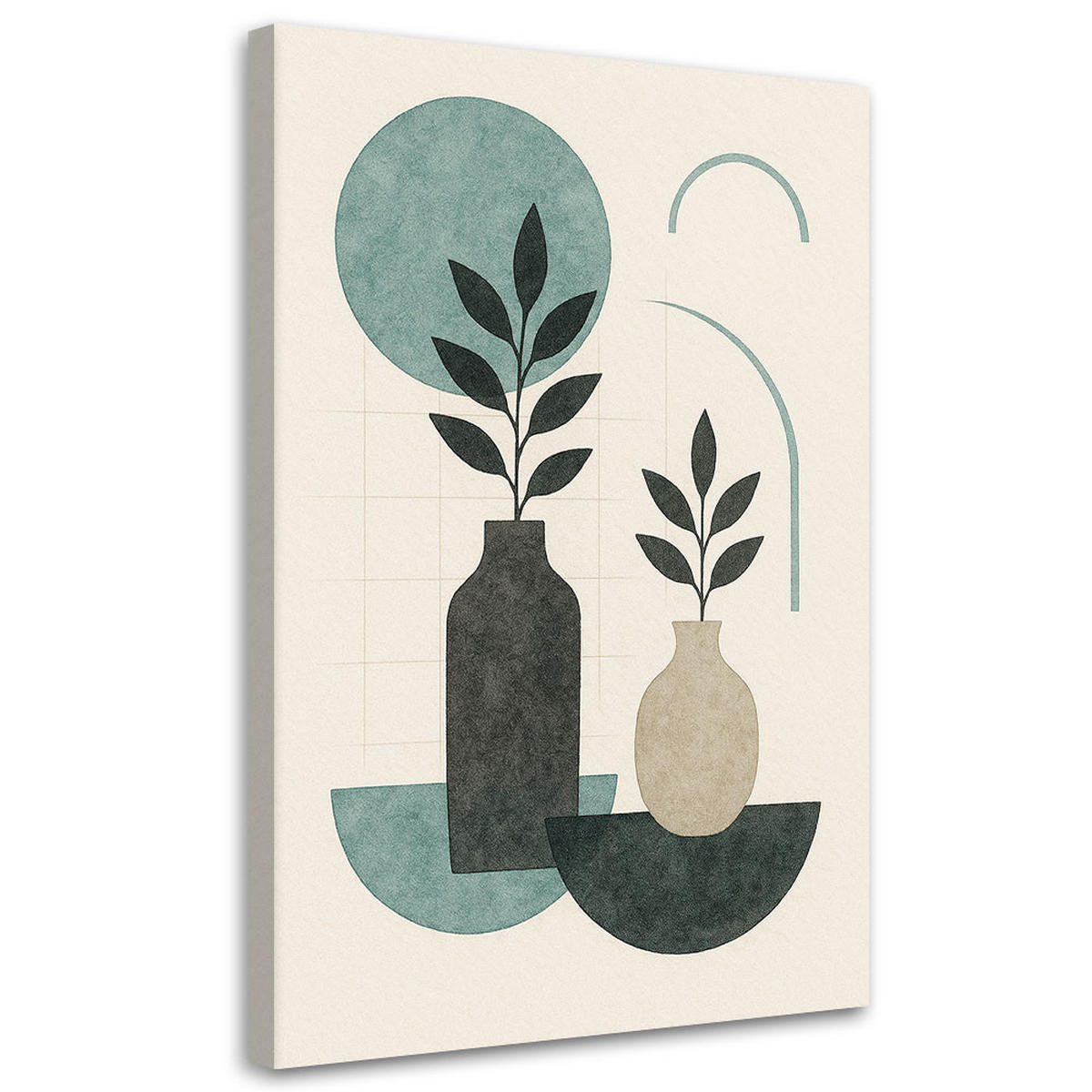 LEINWANDBILD Abstraktion 70x100cm - Beige, Textil (70/100cm) - Feeby