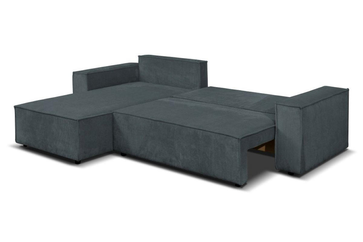ECKSOFA Passio L-Form mit Schlaffunktion und Bettkasten 275 cm dunkelgrau - Dunkelgrau, Kunststoff (275/190cm) - Margaret Hadas24