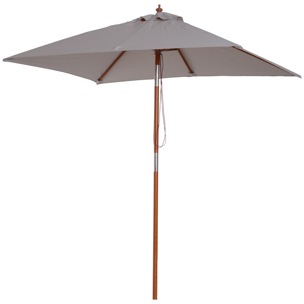 SONNENSCHIRM DE-05583 Knickbar, rechteckig Grau - Grau, Holz (150/200cm) - ComfortXL