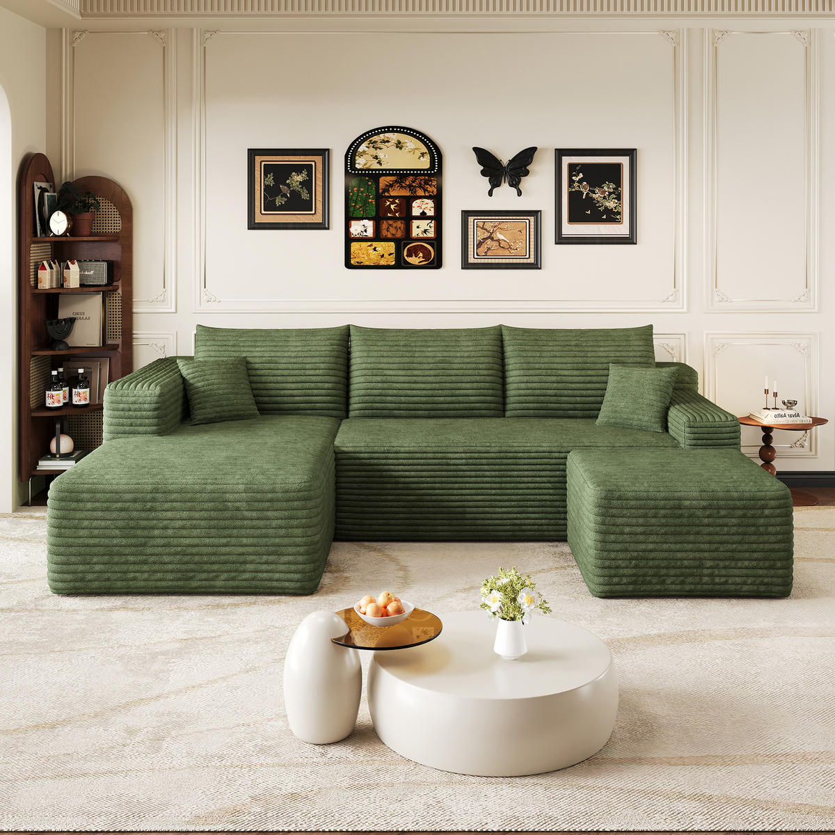 L-FÖRMIGES ECKSOFA Grün 241/151/58 cm 4-Sitzer Ohne Montage - Grün, Textil (241/151cm) - PANGIVO