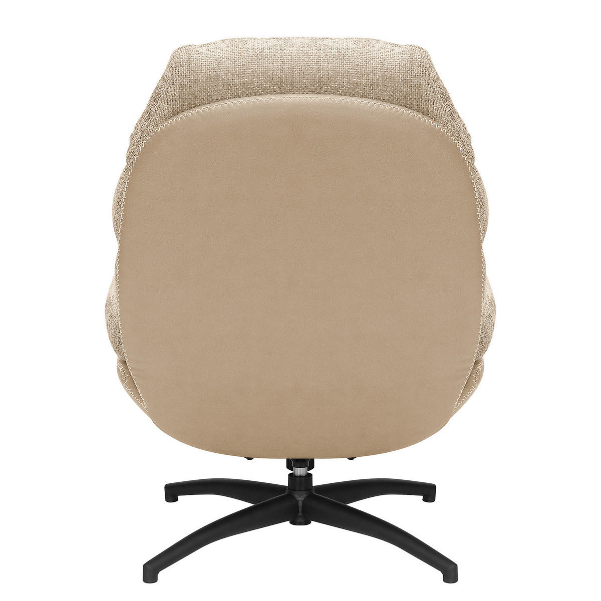 RELAXSESSEL - Beige/Schwarz, Textil/Metall (78/102/90cm) - home24