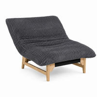 SITZSACK Cord Grau - Grau, Holzwerkstoff/Textil (100/76/120cm) - WISHDOR