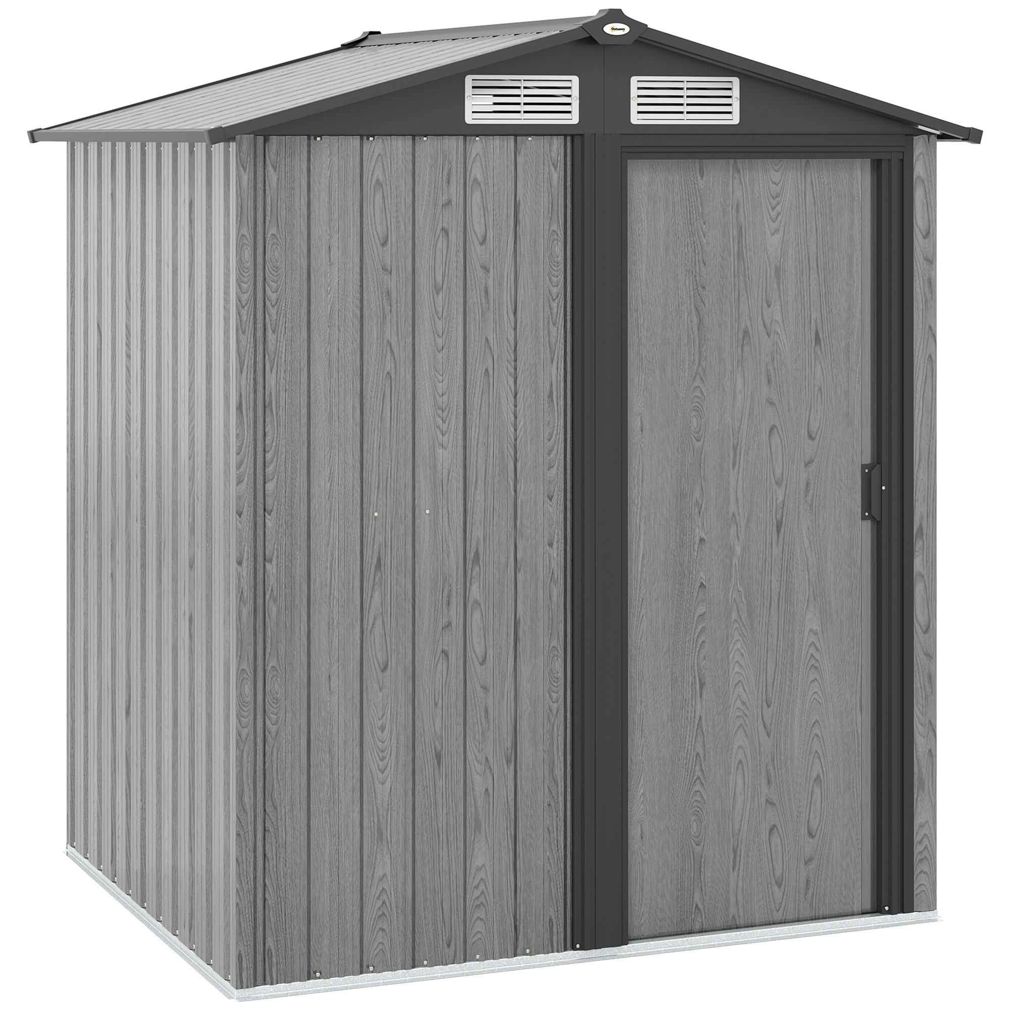 GARTENHAUS Grau 1 Stück - Grau, Kunststoff/Metall (132/188/152cm) - GiPP