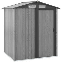 GARTENHAUS Grau 1 Stück - Grau, Kunststoff/Metall (132/188/152cm) - GiPP
