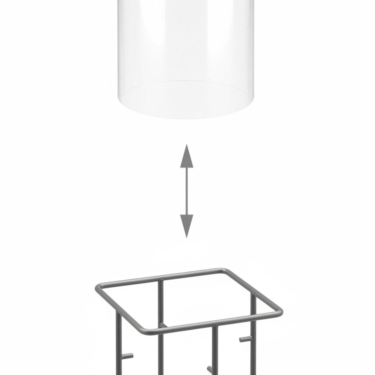 FISCHSÄULE - Transparent, Kunststoff/Metall (22/22/100cm) - Relaxdays