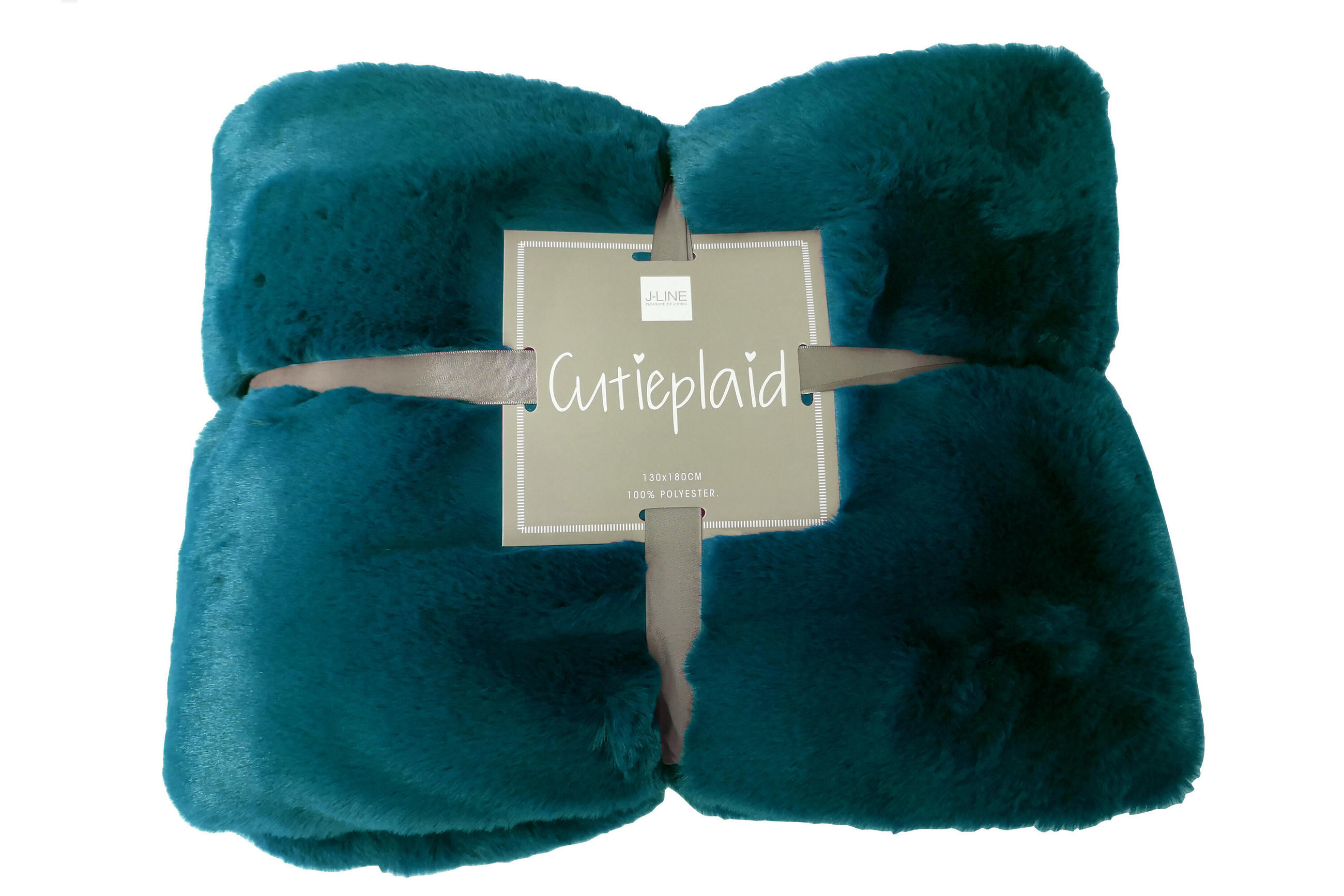 PLAID CUTIE - Pelz - Petrolblau - 180/130/3 cm - Blau, Fell (130/180cm) - J-Line