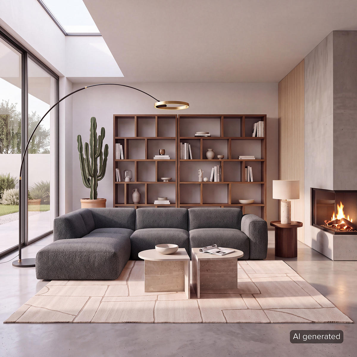 3-SITZER ECKSOFA mit Recamiere - Anthrazit/Schwarz, Kunststoff/Textil (295/231cm) - home24