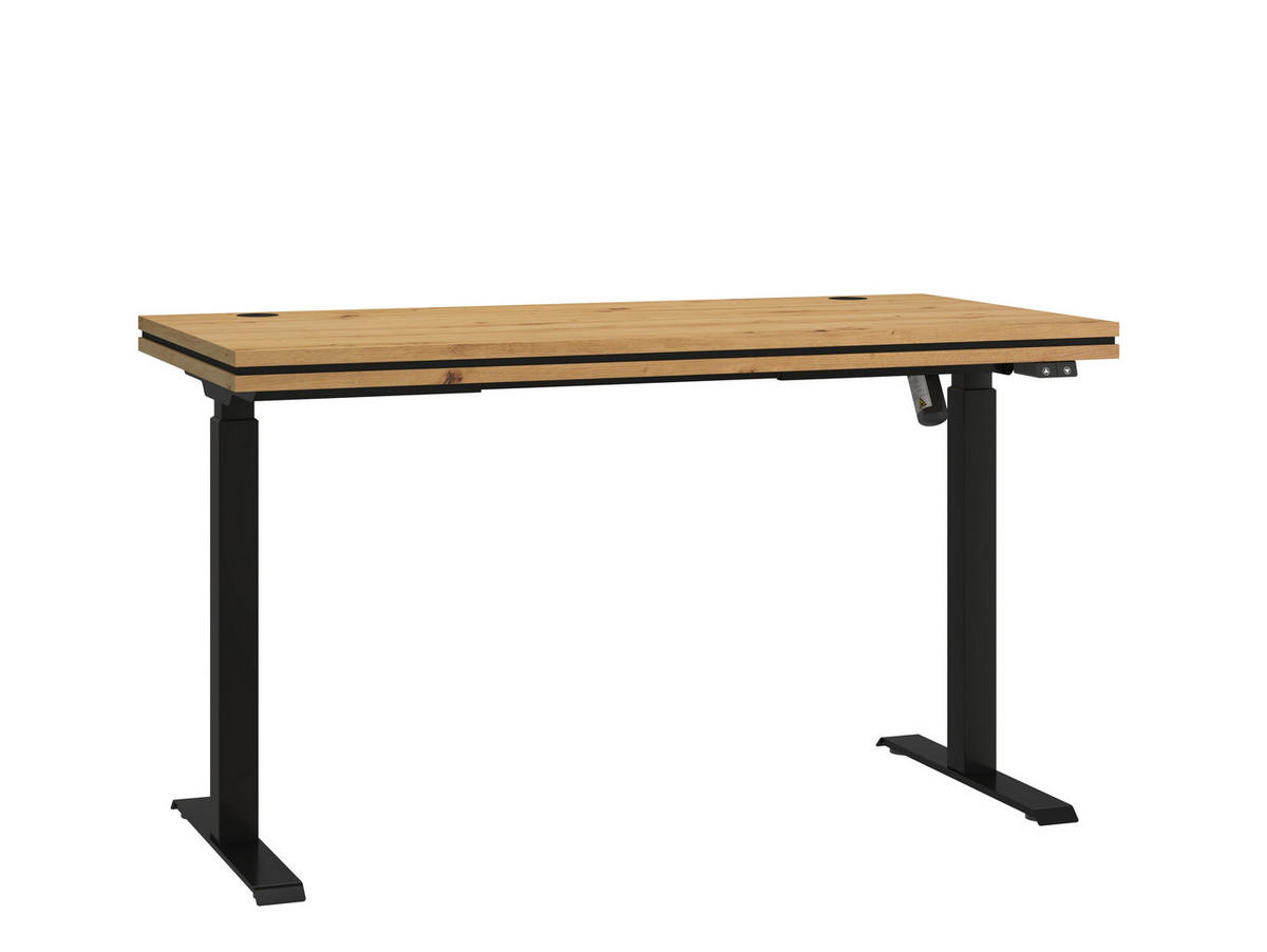 SCHREIBTISCH MALTESA 138x67x123,6 cm Bürotisch Computertisch, Eiche Artisan - Eiche Artisan, Holzwerkstoff (67/138/123.6cm) - MASSENO