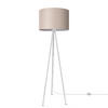 STEHLEUCHTE Trina Fl - Ecru/Weiß, Metall (41.7/36.7/148.5cm) - Paco Home