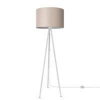 STEHLEUCHTE Trina Fl - Ecru/Weiß, Metall (41.7/36.7/148.5cm) - Paco Home