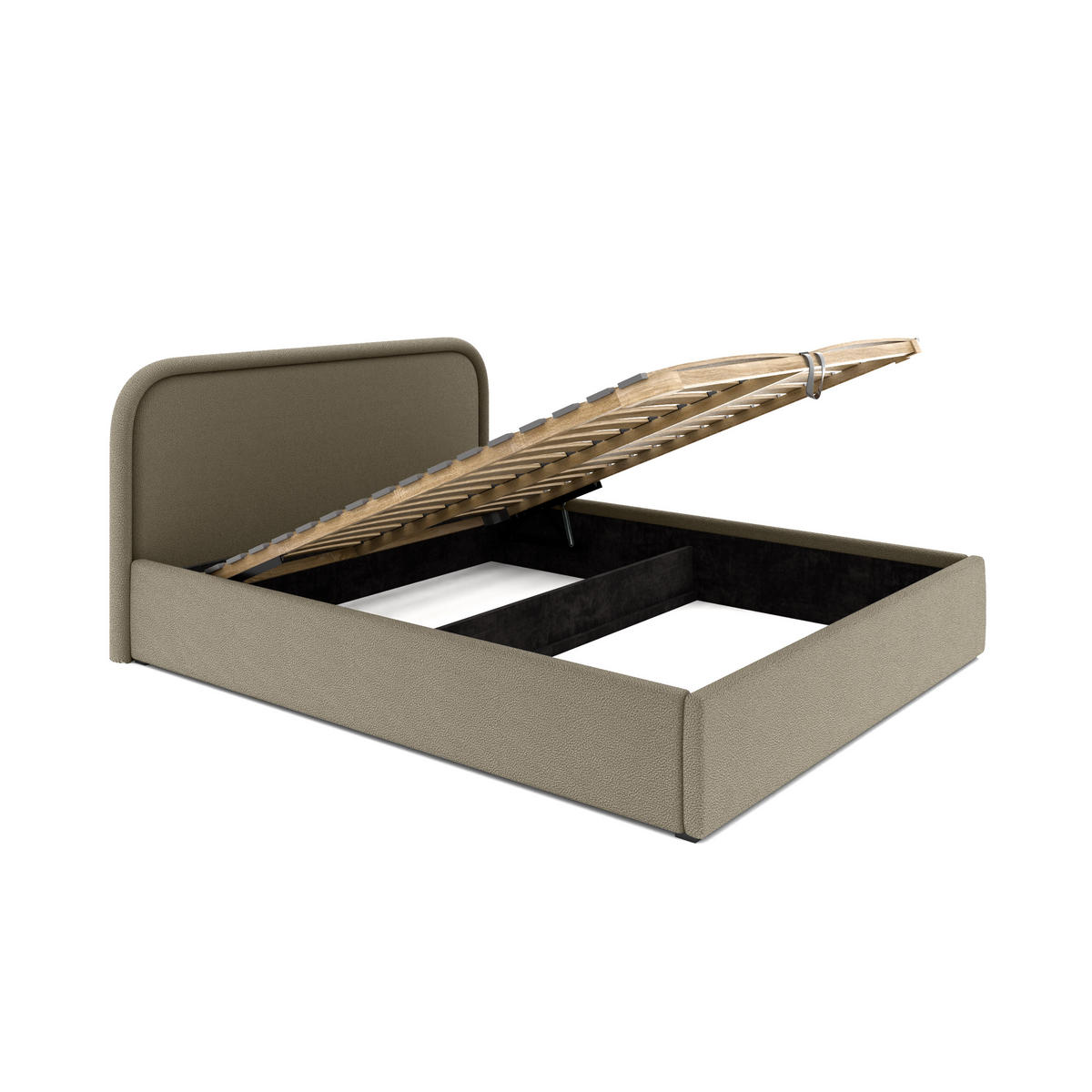 POLSTERBETT Juko 180x200 cm, Braun - Braun, Textil (180/200cm) - Fedve