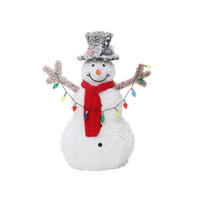 LED-SCHNEEMANN Deko,warmweiß & IP44 | 40 LEDs,90 cm - Weiß, Textil (69/90/34cm) - Hometopia