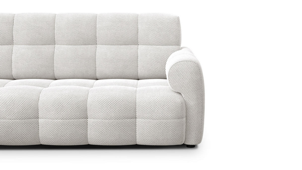 ECKSOFA MELLOW 5-Sitzer, creme - Creme/Schwarz, Holz/Textil (283/191cm) - Courtois Laville