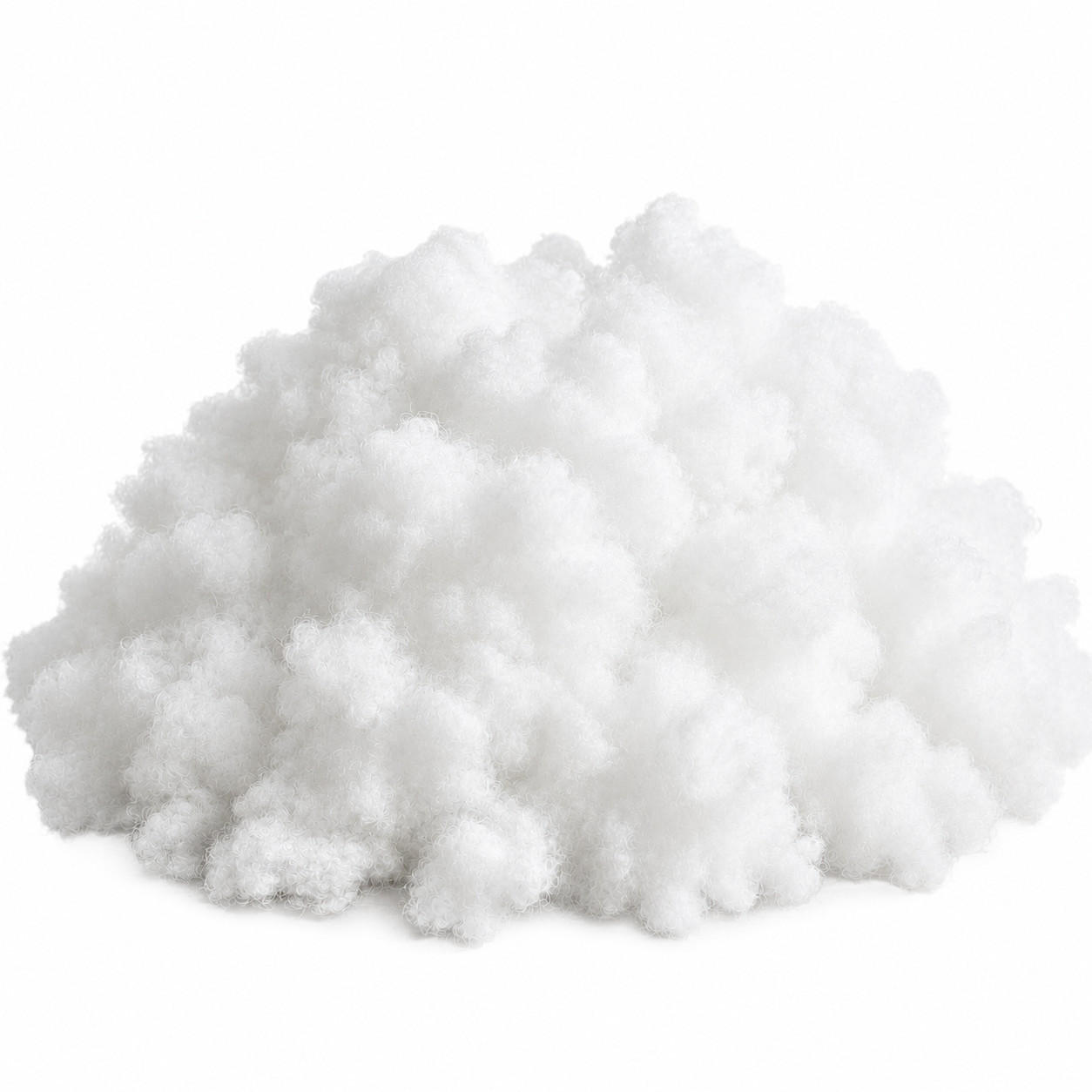 FÜLLWATTE waschbar 0,5 kg Faserbällchen Bastelwatte Polyester - Weiß, Textil (1/1cm) - TiborTex