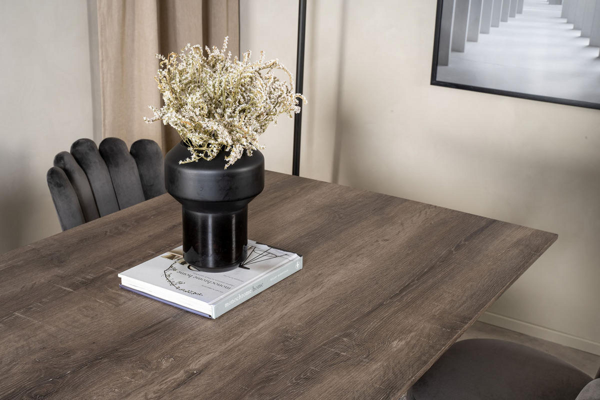 TISCHGRUPPE Grau - Grau, Holzwerkstoff (90/75/180cm) - ebuy24