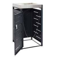 MÜLLTONNENBOX 1er 110x60x62cm 80-240 Liter - Anthrazit, Metall (60/110/62cm) - PROREGAL