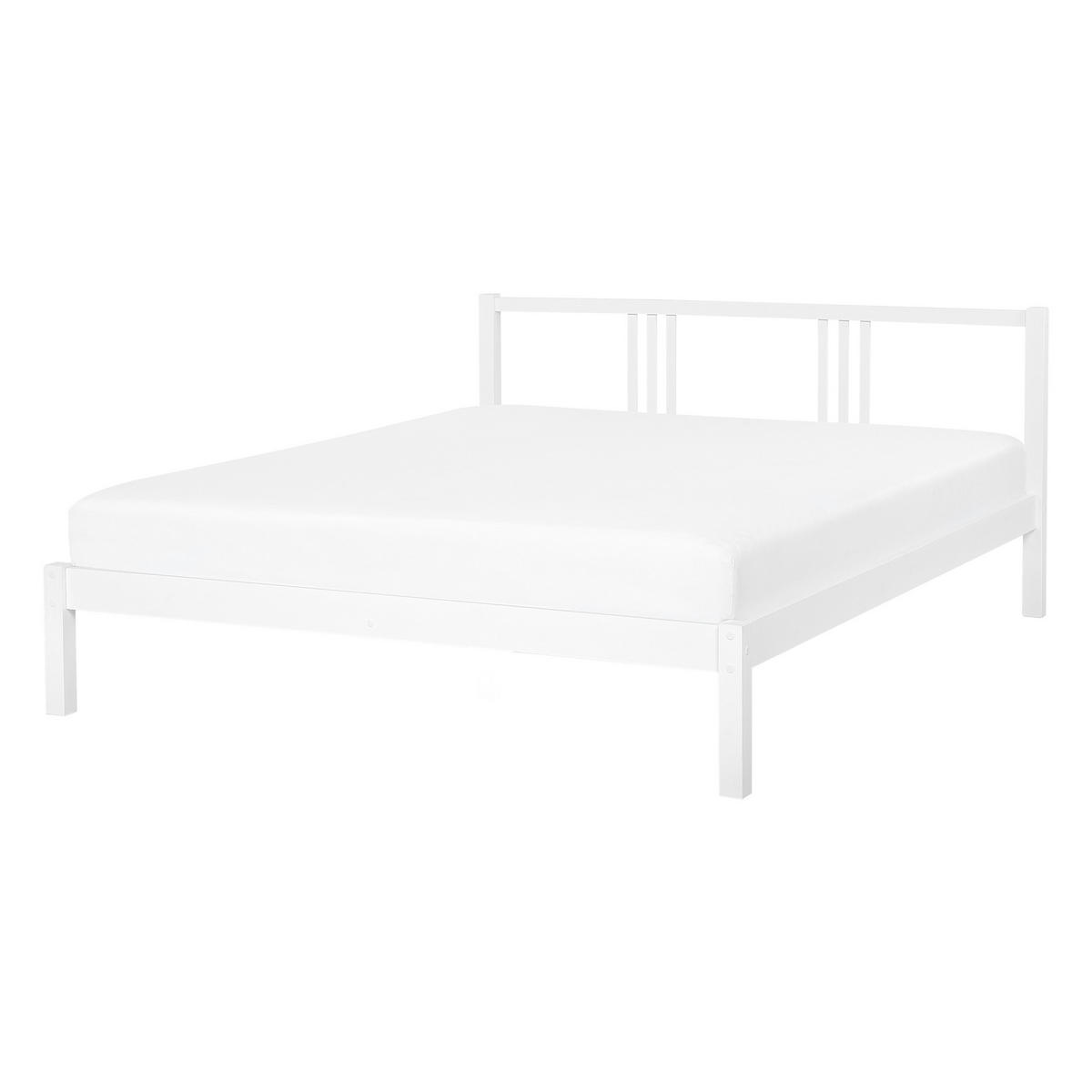 BETT mit Lattenrost 140x200 cm Weiß Vannes - Weiß, Holz (140/200cm) - Beliani