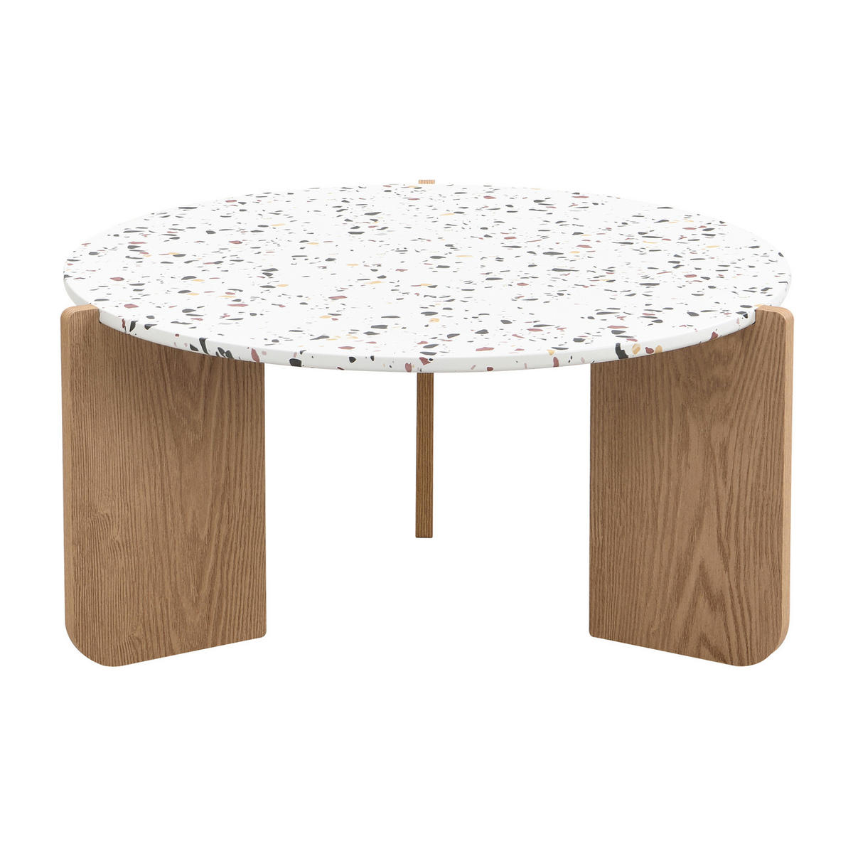 COUCHTISCH-SET 70/70/35 & 50/50/45,5 cm aus MDF, 2-teilig im Nesting-Design - Weiß, Holzwerkstoff (70/70/35cm) - Flora Grace